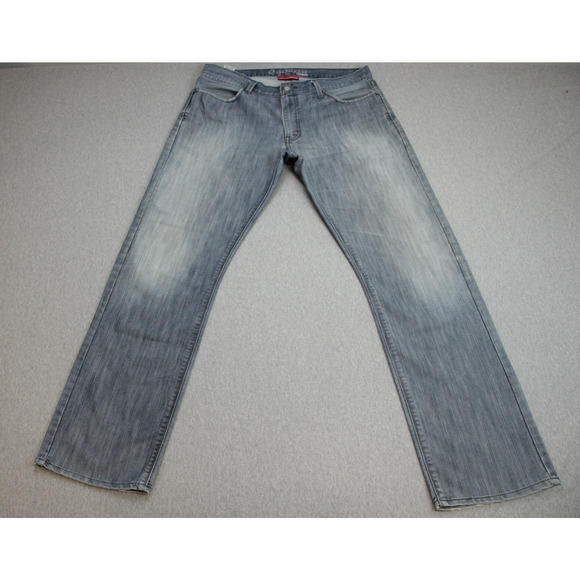 Levis Denizen Jeans Mens 36 x 32 Blue 218 Slim Straight Cotton Blend - Picture 1 of 7